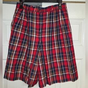 Plaid Red and Blue Women's Skirt